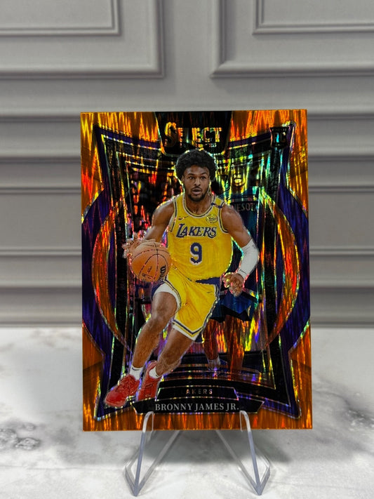 2024-25 Panini Select - Concourse Bronny James Rookie#90 Orange Flash Prizm (RC)