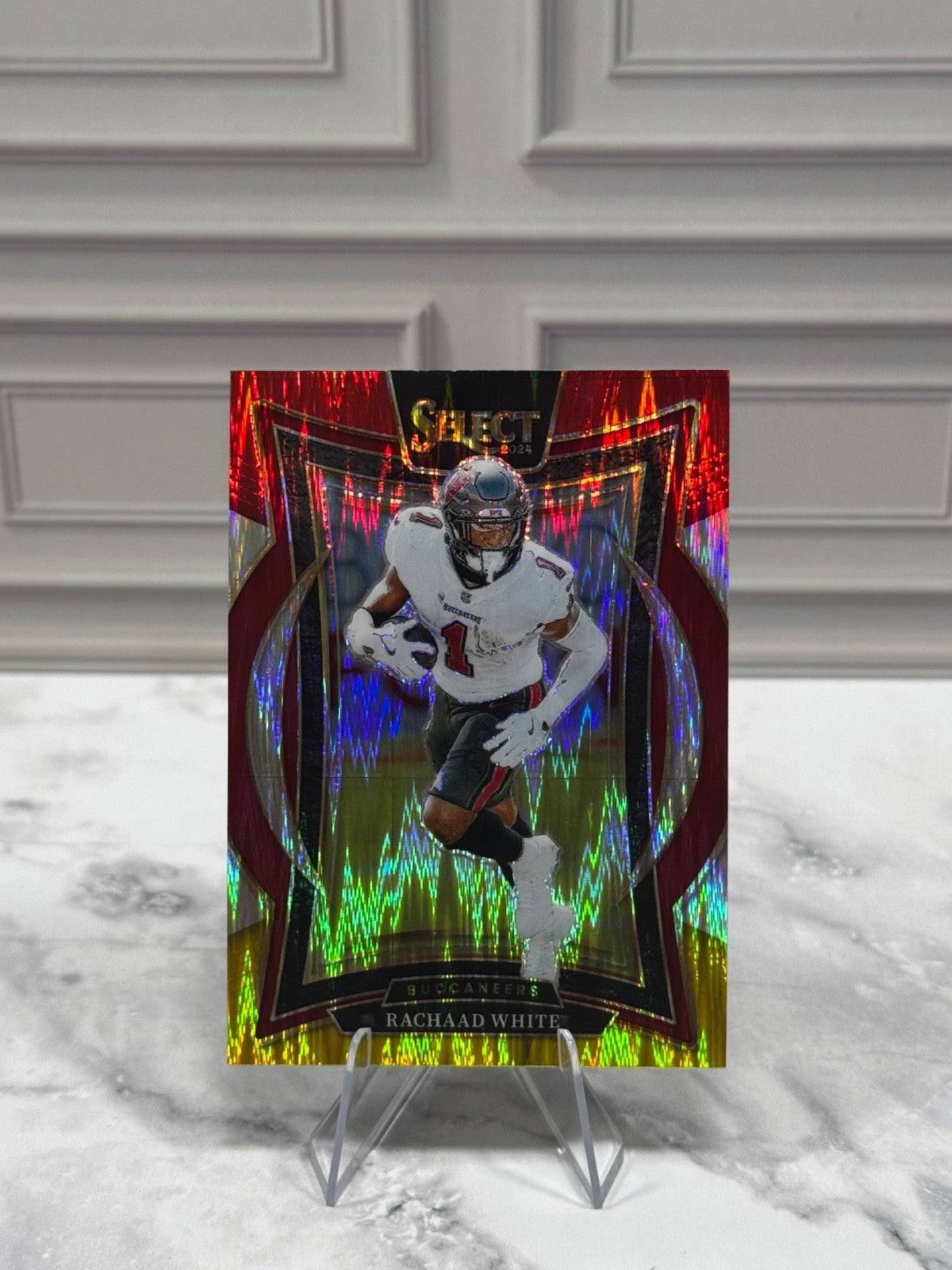 2024 Panini Select - Concourse Rachaad White #88 Red & Yellow Shock Prizm