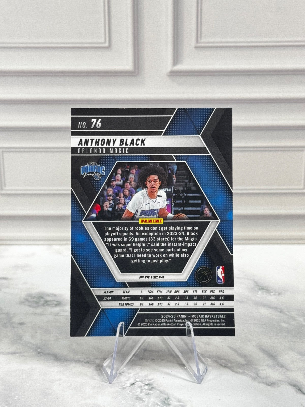 2024-25 Panini Mosaic - Anthony Black #76 Mosaic Reactive Prizm
