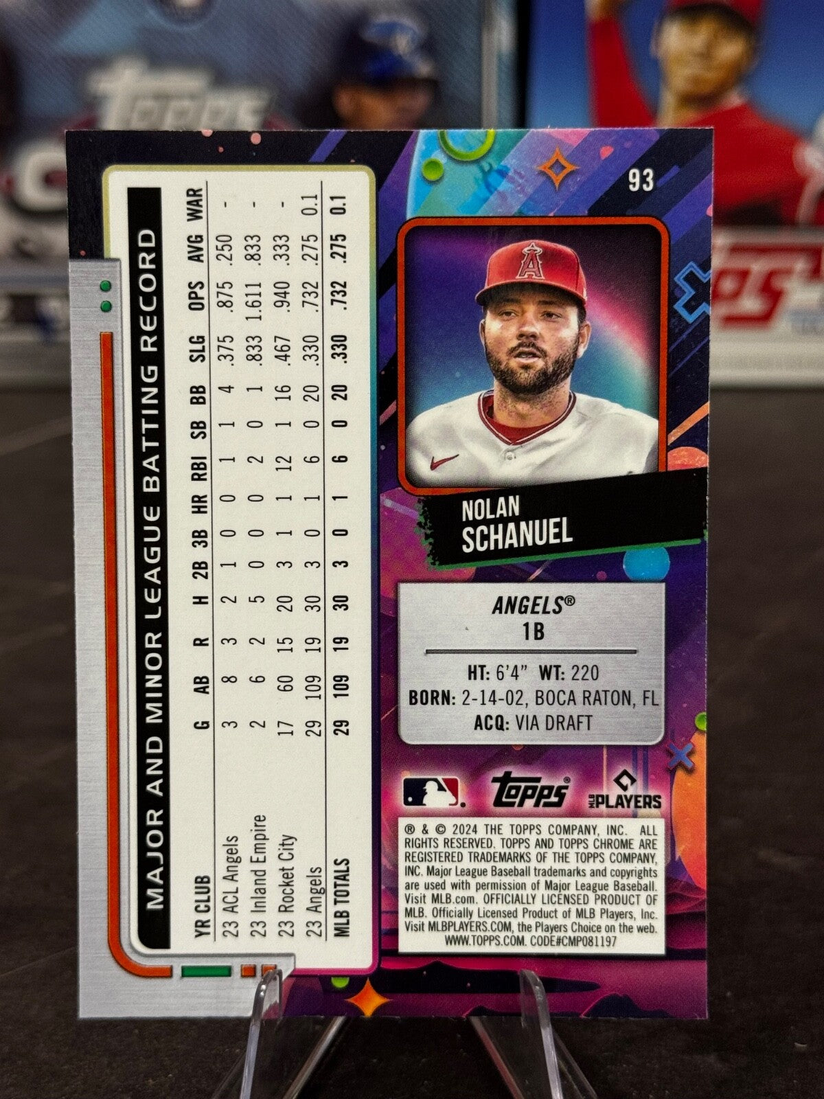 2024 Topps Cosmic Chrome - Nolan Schanuel #93 (RC)