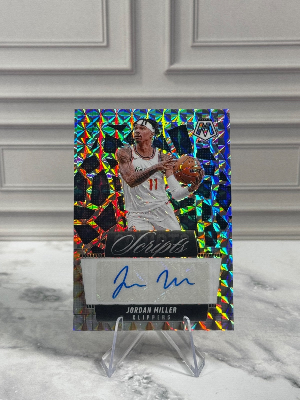 2024-25 Panini Mosaic - Scripts Rookie Auto Jordan Miller #MS-JML (AU, RC)