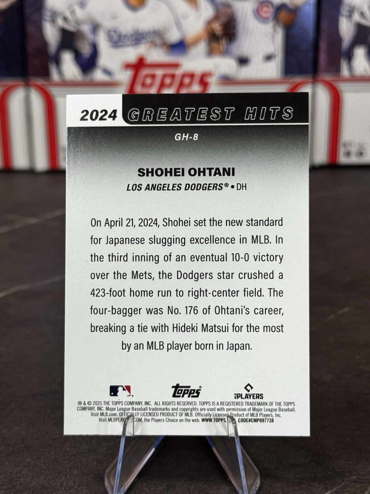 2025 Topps Series 1 - Shohei Ohtani 2024 Greatest Hits Pink Foil #GH-23 Dodgers