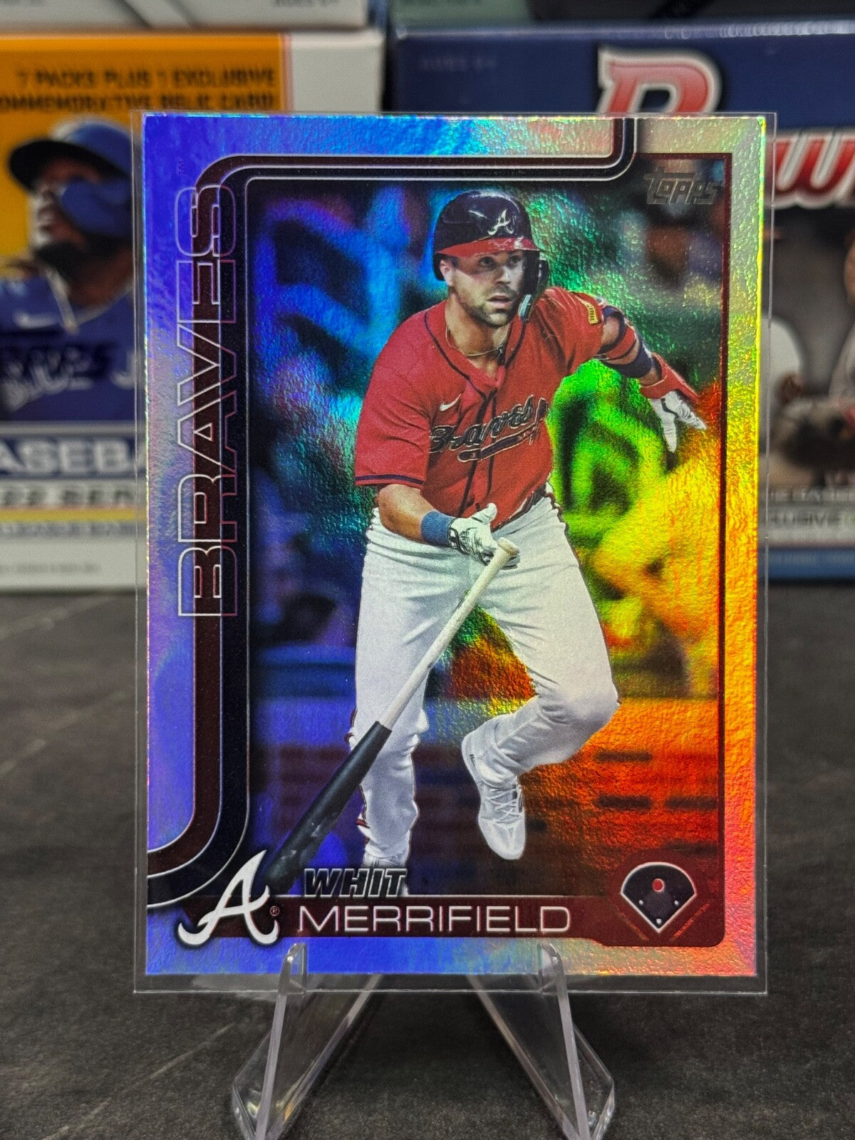 2025 Topps Series 2 - #429 Whit Merrifield Rainbow Foil BRAVES