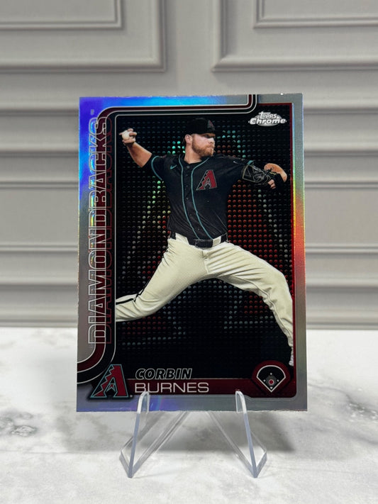 2025 Topps Chrome - Corbin Burnes #17 Lightboard Logo Refractor