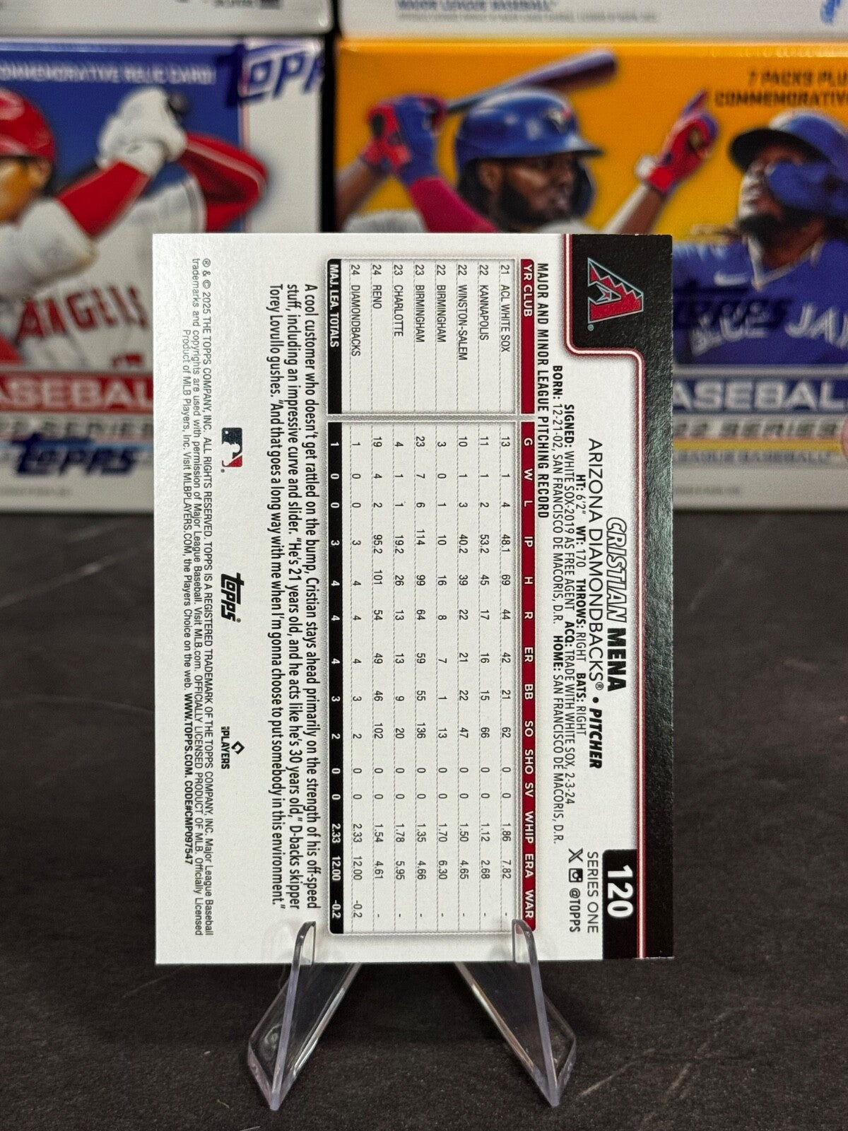 2025 Topps Series 1 - Cristian Mena #120 Confetti Sparkle (RC)