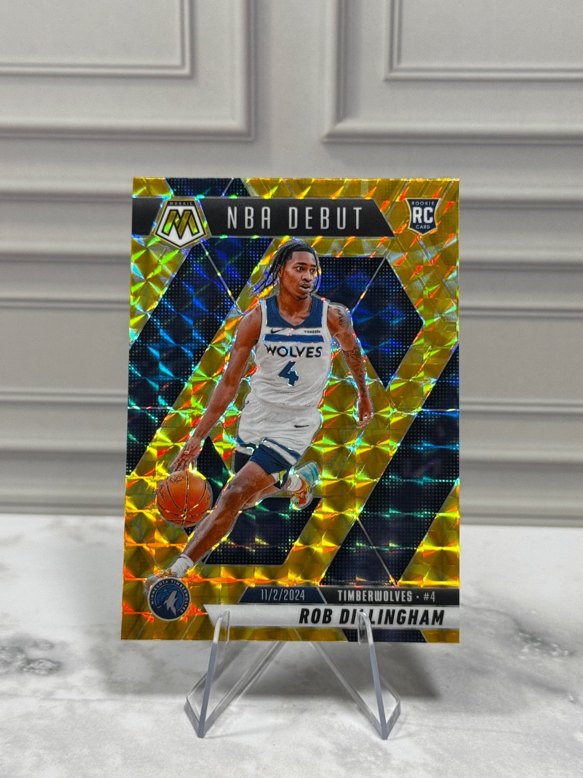 2024-25 Panini Mosaic - Rob Dillingham Rookie #270 Reactive Yellow Prizm (RC)