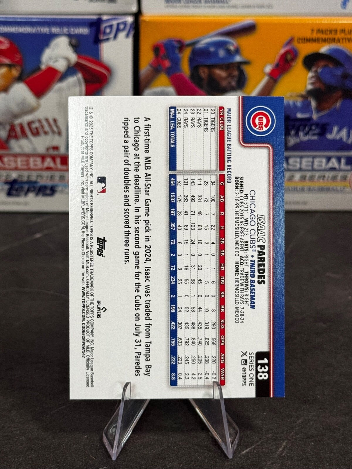 2025 Topps Series 1 - Isaac Paredes #138 Confetti Sparkle