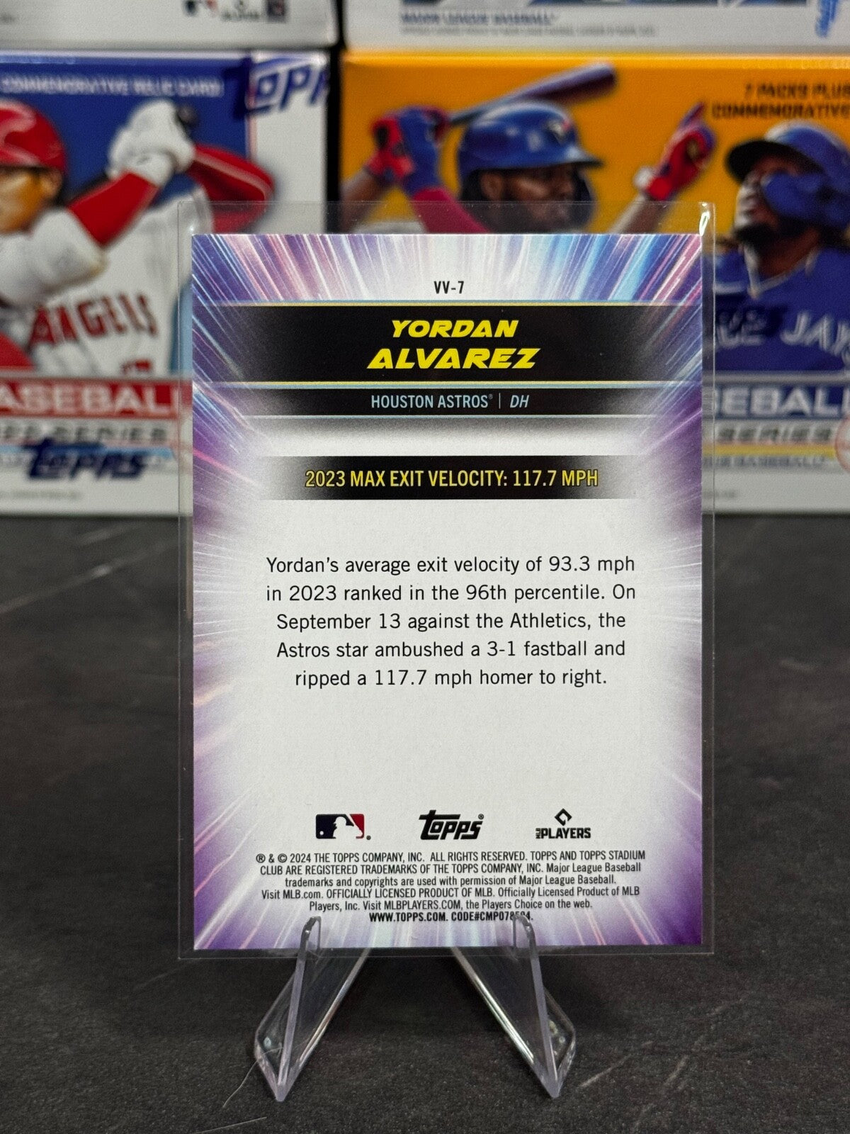 2024 Topps Stadium Club - Virtuosos of Velocity Yordan Alvarez #VV-7