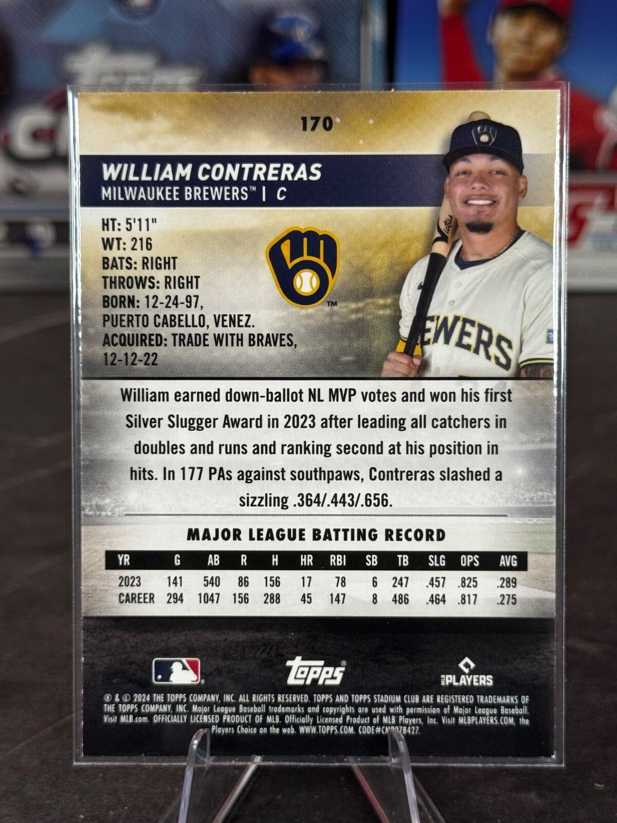2024 Topps Stadium Club - William Contreras #170