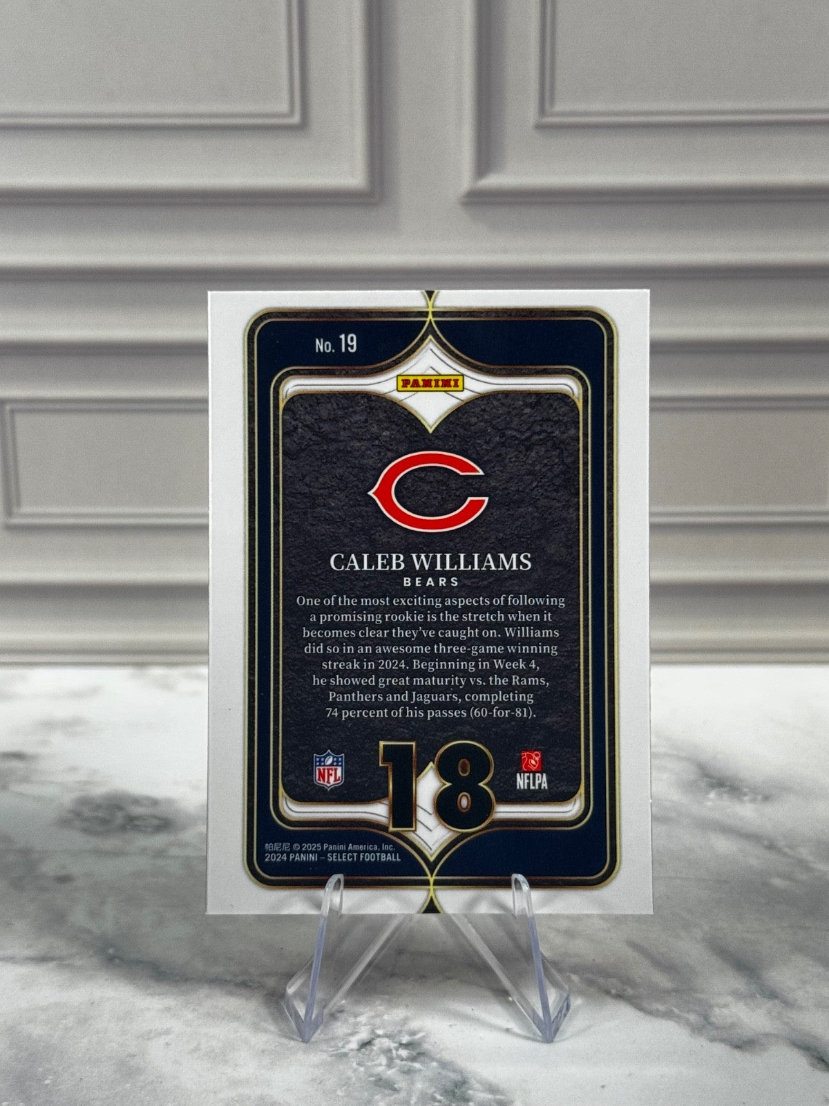 2024 Panini Select - Select Numbers Caleb Williams #19 (RC)