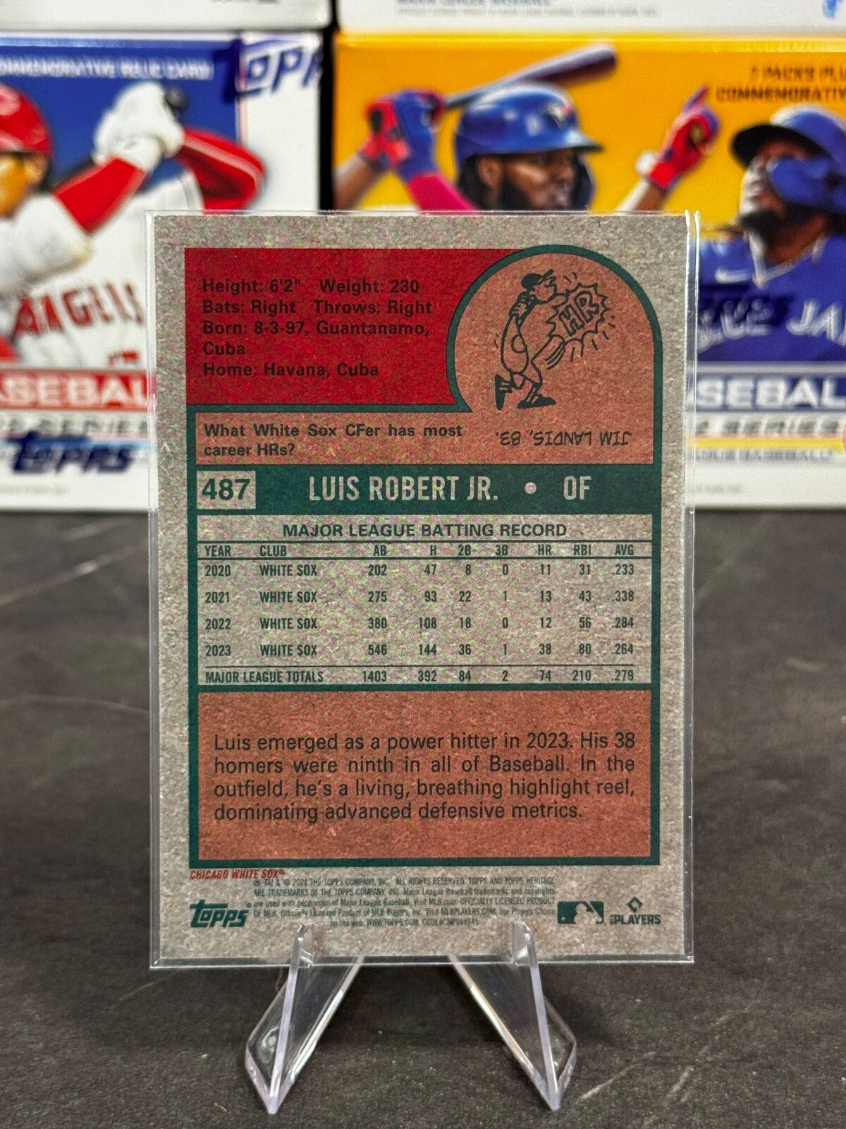 2024 Topps Heritage - Luis Robert #487 Purple Chrome