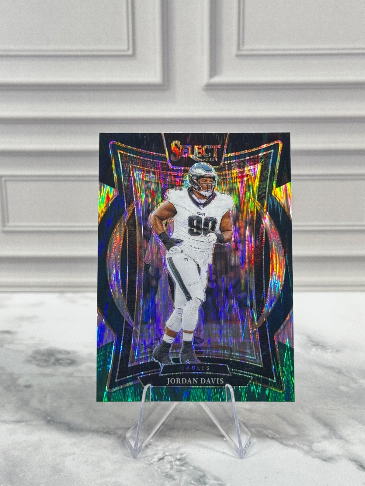 2024 Panini Select - Concourse Jordan Davis #72 Green & Yellow Shock Prizm