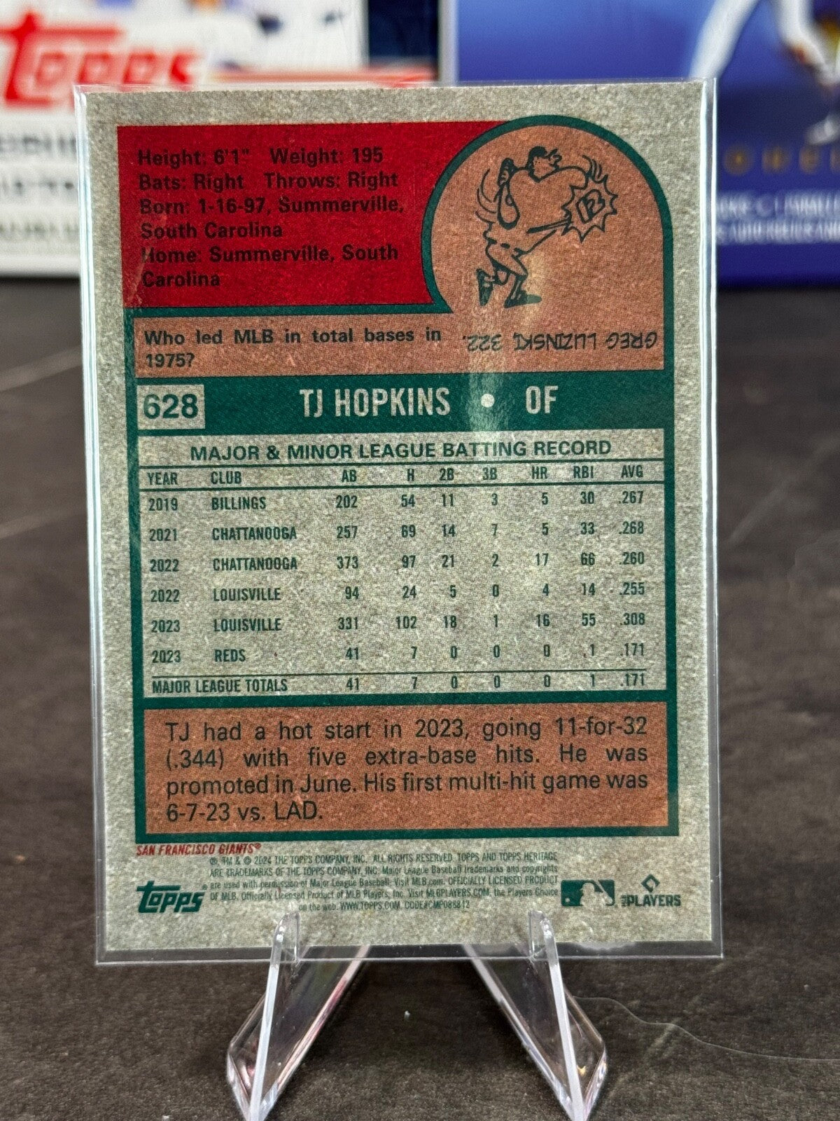 2024 Topps Heritage High Number - TJ Hopkins #628 (RC)