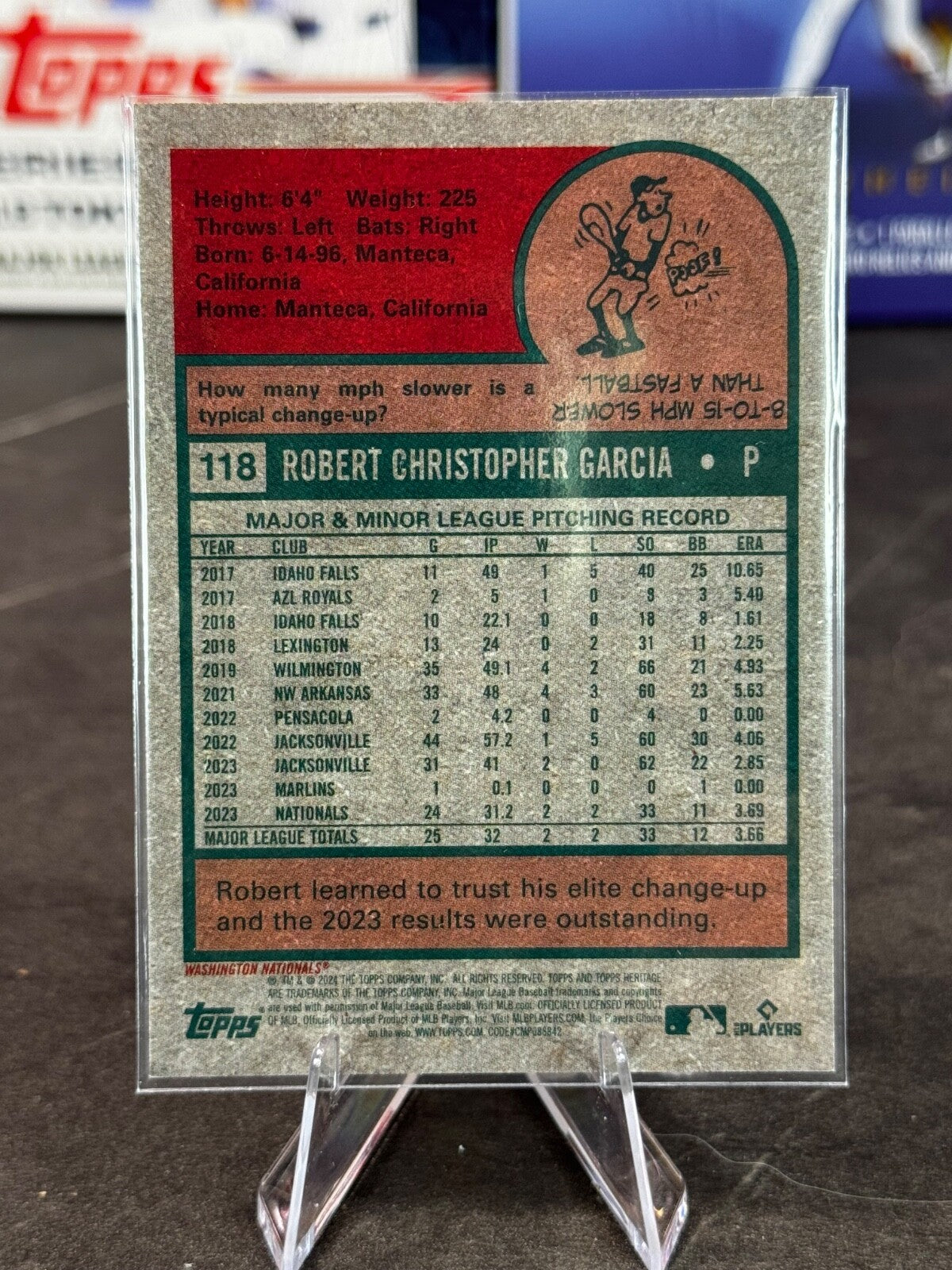 2024 Topps Heritage - Rookies Robert Garcia #118 (RC)
