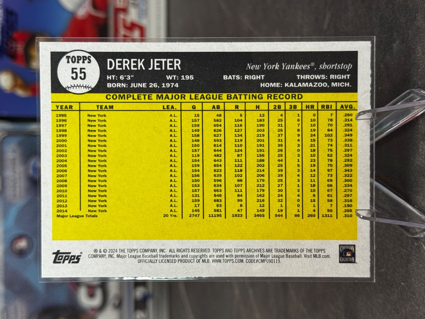2024 Topps Archives - 1961 Topps Derek Jeter #55