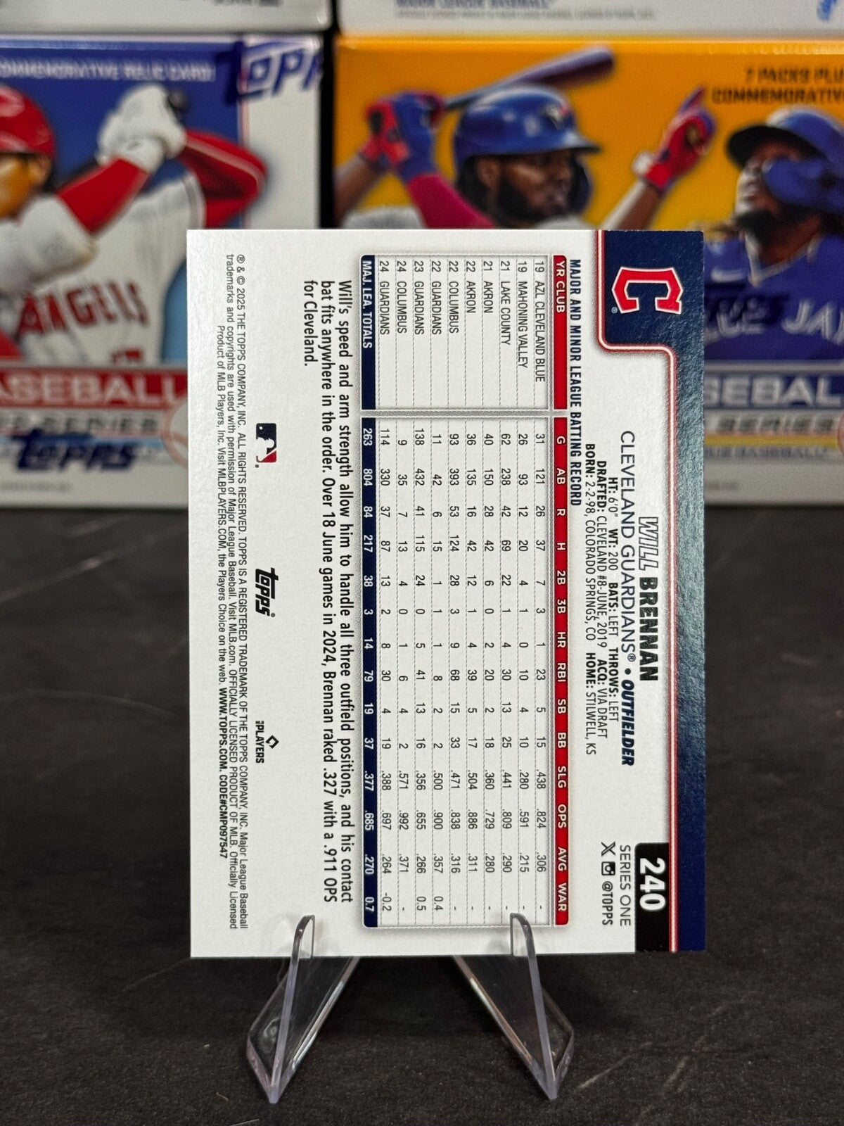 2025 Topps Series 1 - Will Brennan #240 Confetti Sparkle
