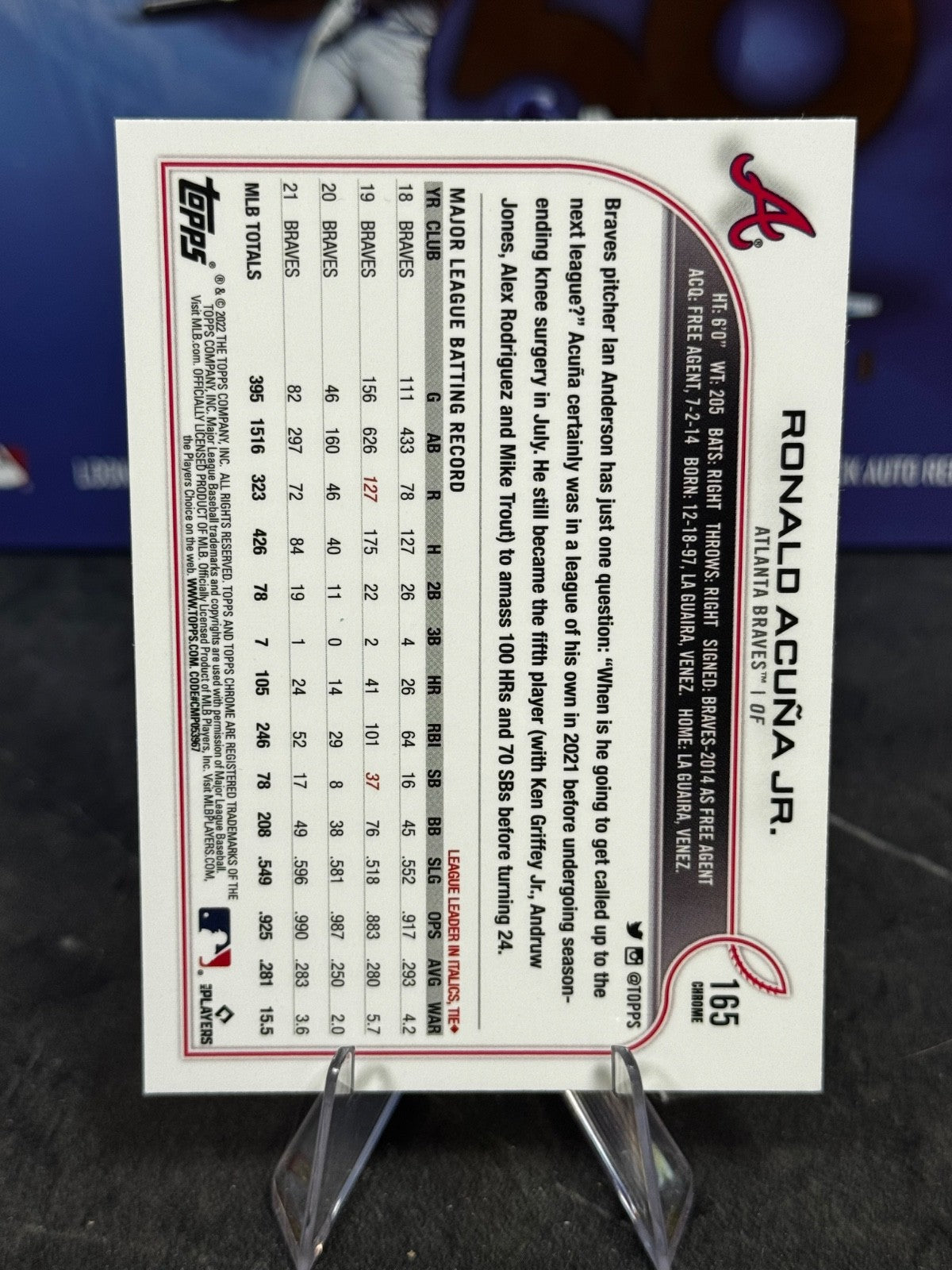 2022 Topps Chrome - Ronald Acuña Jr. #165 X-Fractor