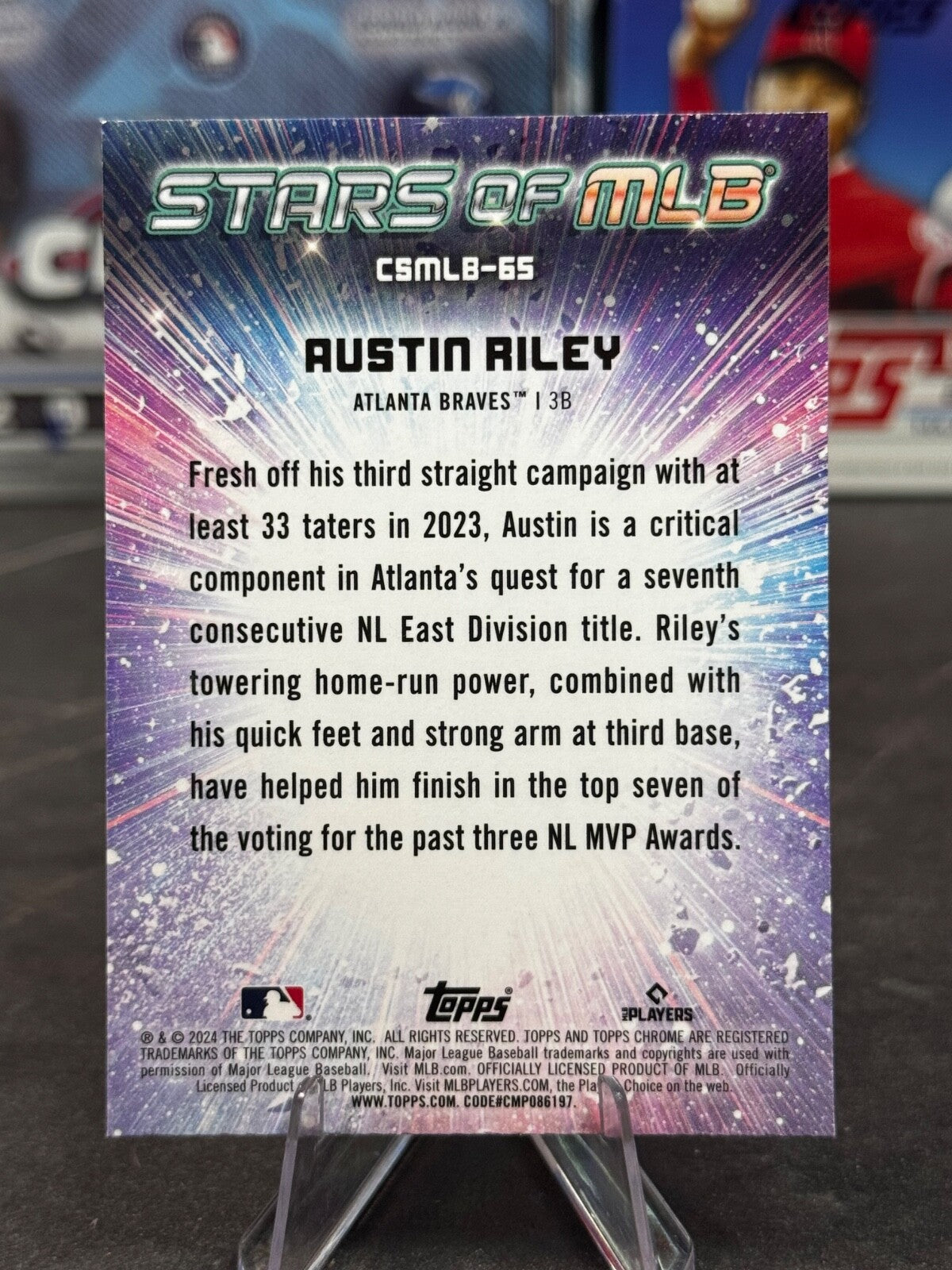 2024 Topps Update Series - Stars of MLB Chrome Austin Riley #CSMLB-65