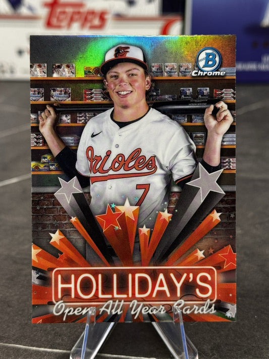 2025 Bowman Chrome #HS-2 Hobby Stars Jackson Holliday Baltimore Orioles