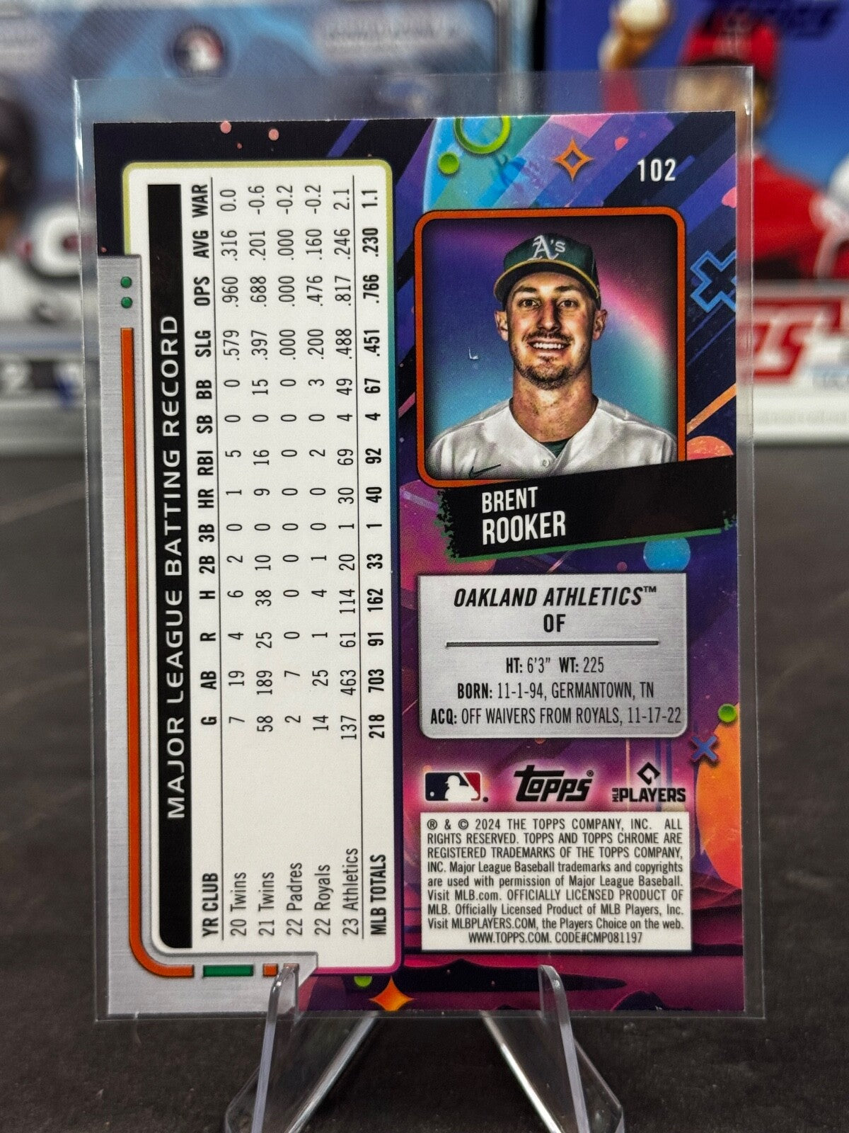 2024 Topps Cosmic Chrome - Brent Rooker #102 Nucleus Refractor