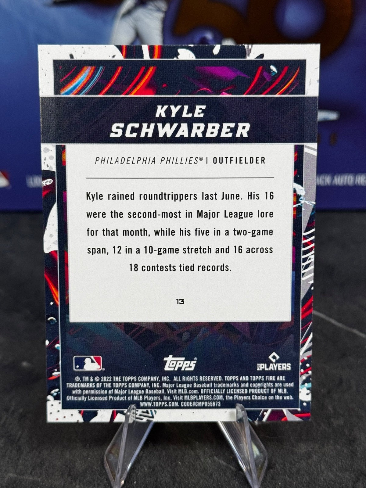 2022 Topps Fire - Kyle Schwarber #13