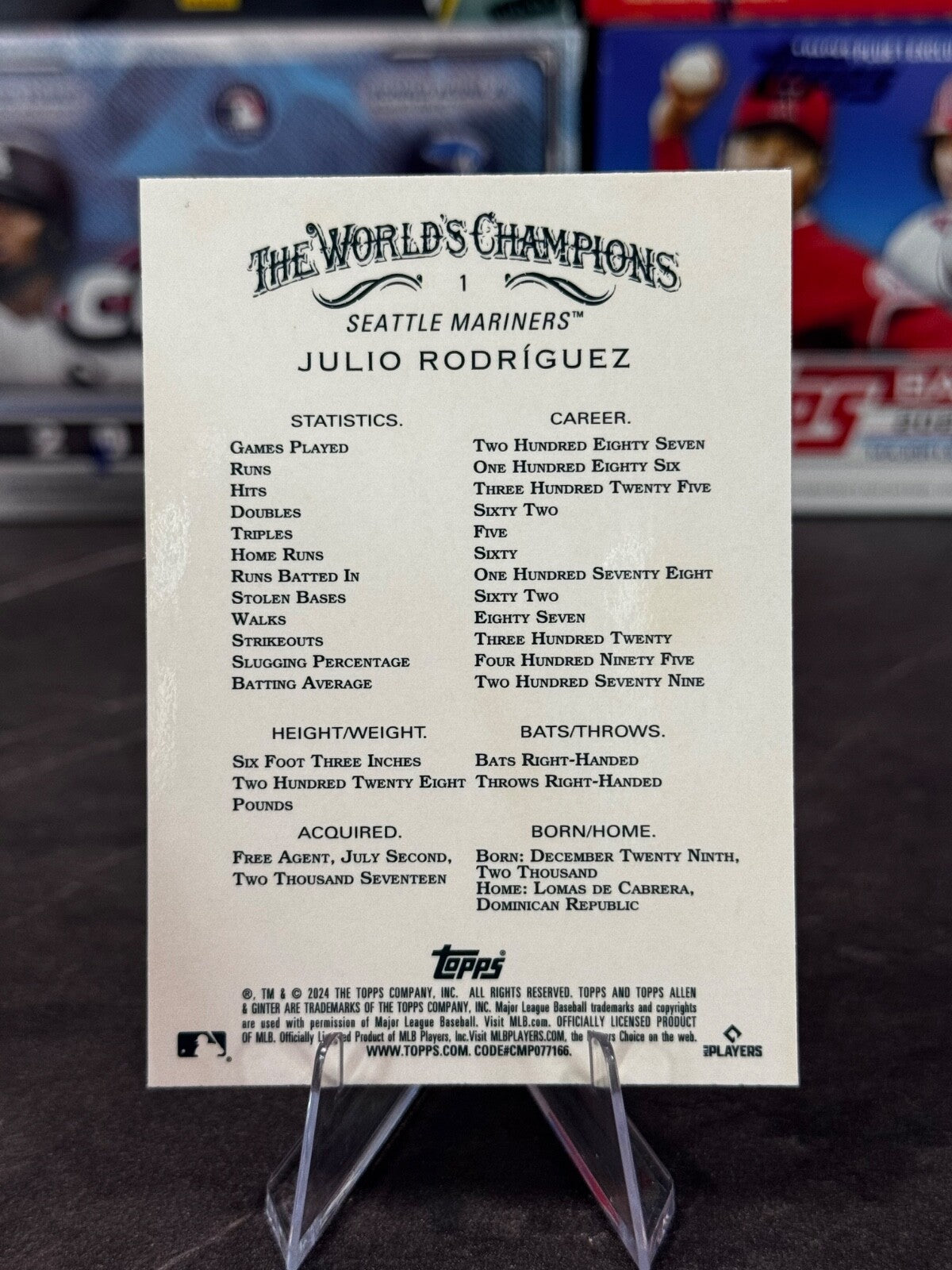 2024 Topps Allen & Ginter - Chrome Julio Rodriguez #1