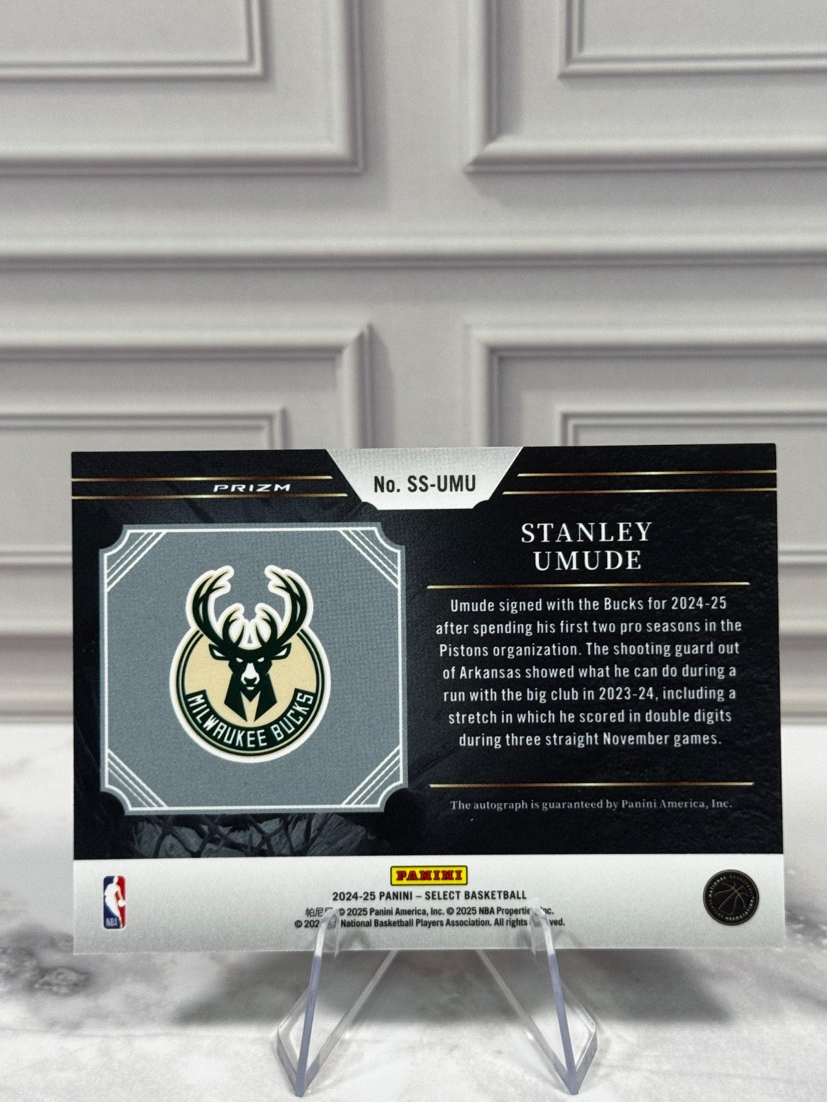 2024-25 Panini Select - Signature Selections Stanley Umude #SS-UMU (AU)
