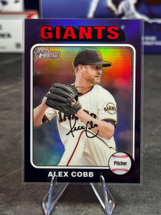 2023 Topps Heritage High Number - Alex Cobb #664 Chrome Purple Refractor