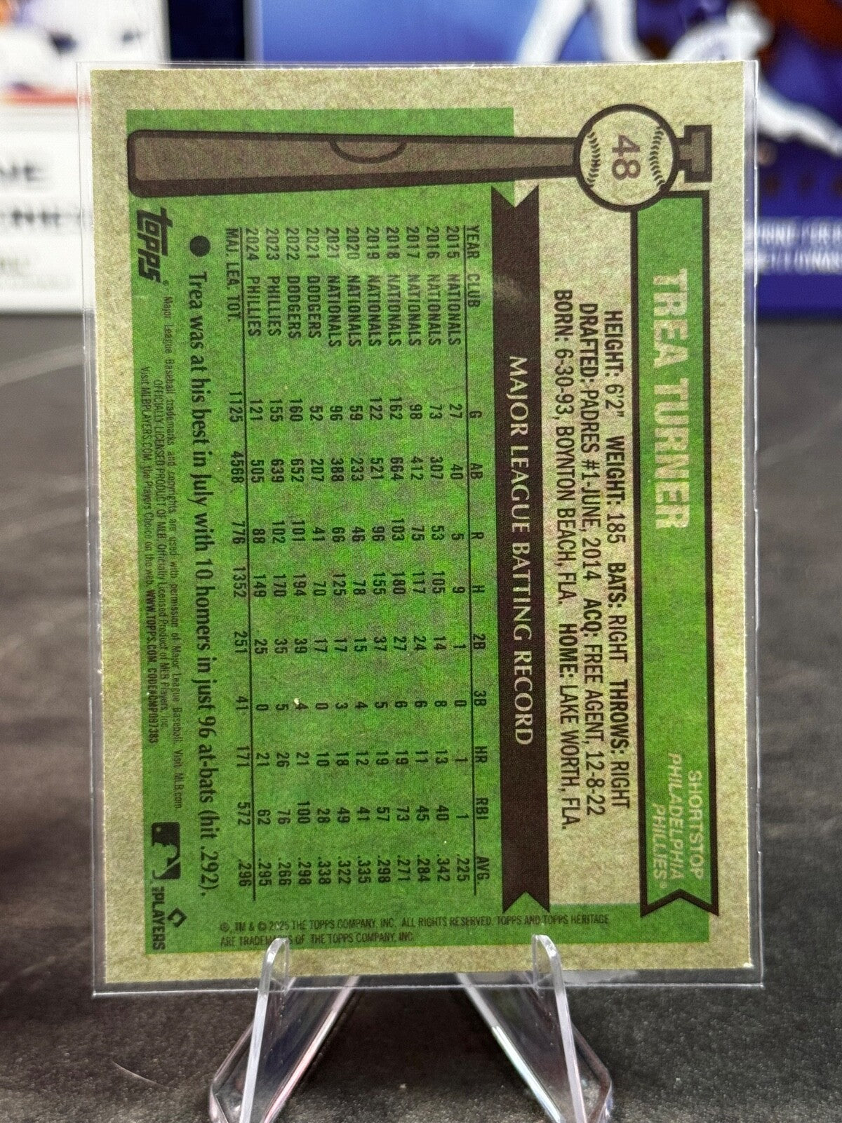 2025 Topps Heritage - Trea Turner Chrome #48