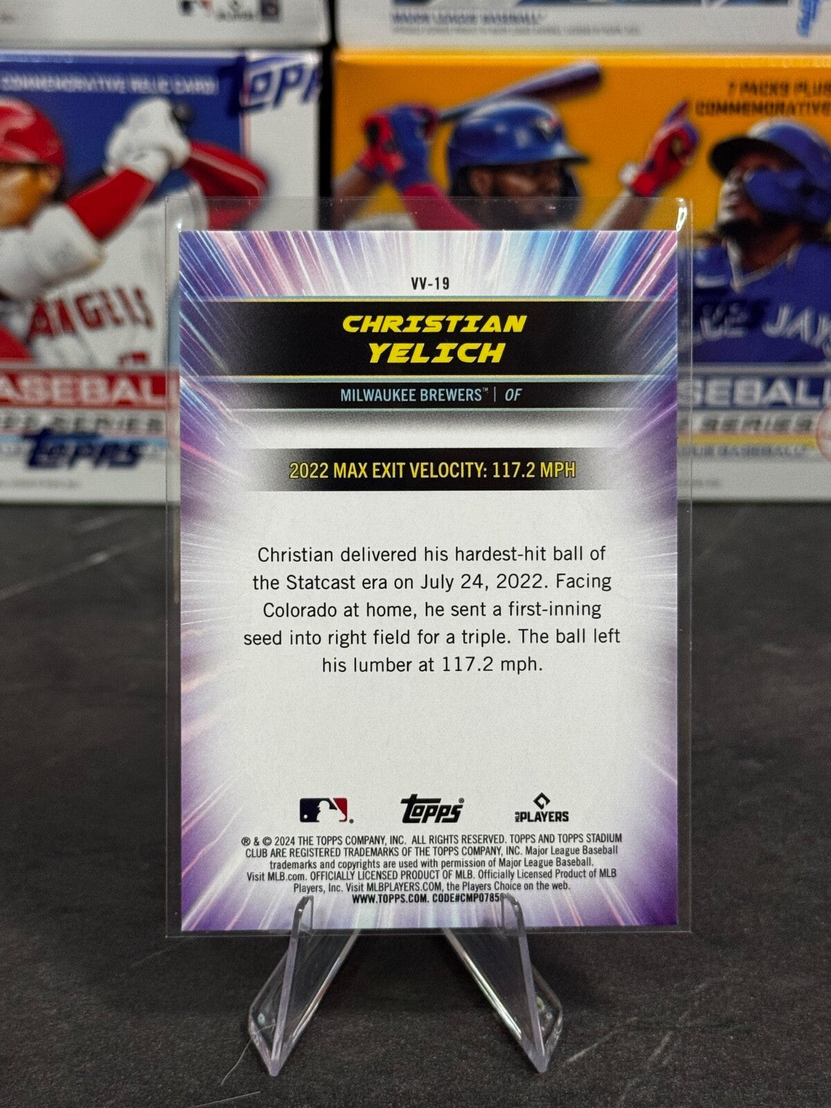 2024 Topps Stadium Club - Virtuosos of Velocity Christian Yelich #VV-19