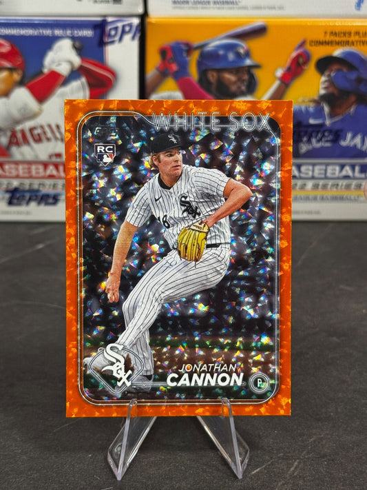 2024 Topps Update Series - Jonathan Cannon #US347 Orange Crackle /299 (RC)