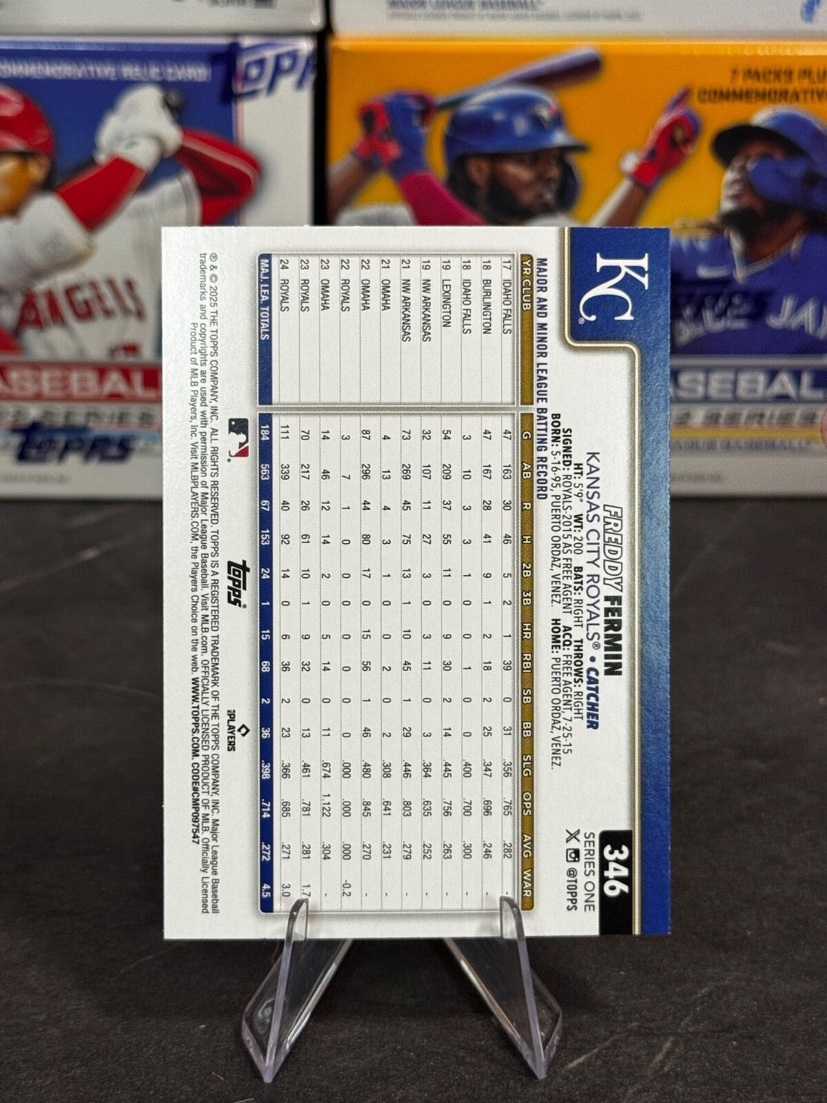 2025 Topps Series 1 - Freddy Fermin #346 Holofoil