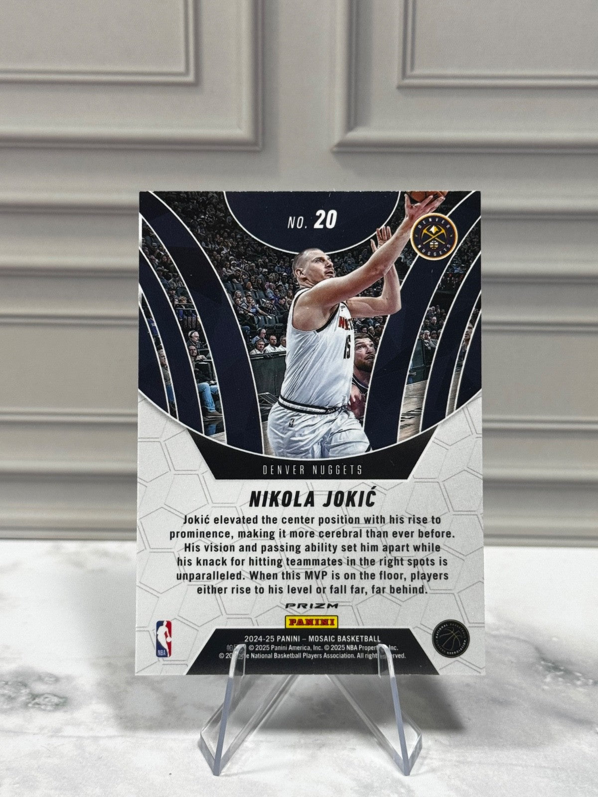 2024-25 Panini Mosaic - Elevate Nikola Jokić #20 Green Mosaic Prizm