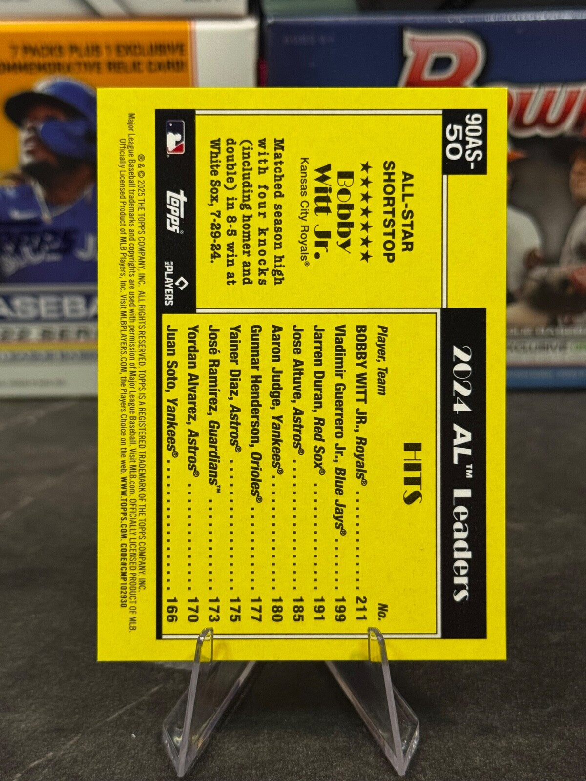 2025 Topps Series 2 - 1990 ALL STAR BASEBALL #90AS-50 Bobby Witt Jr.