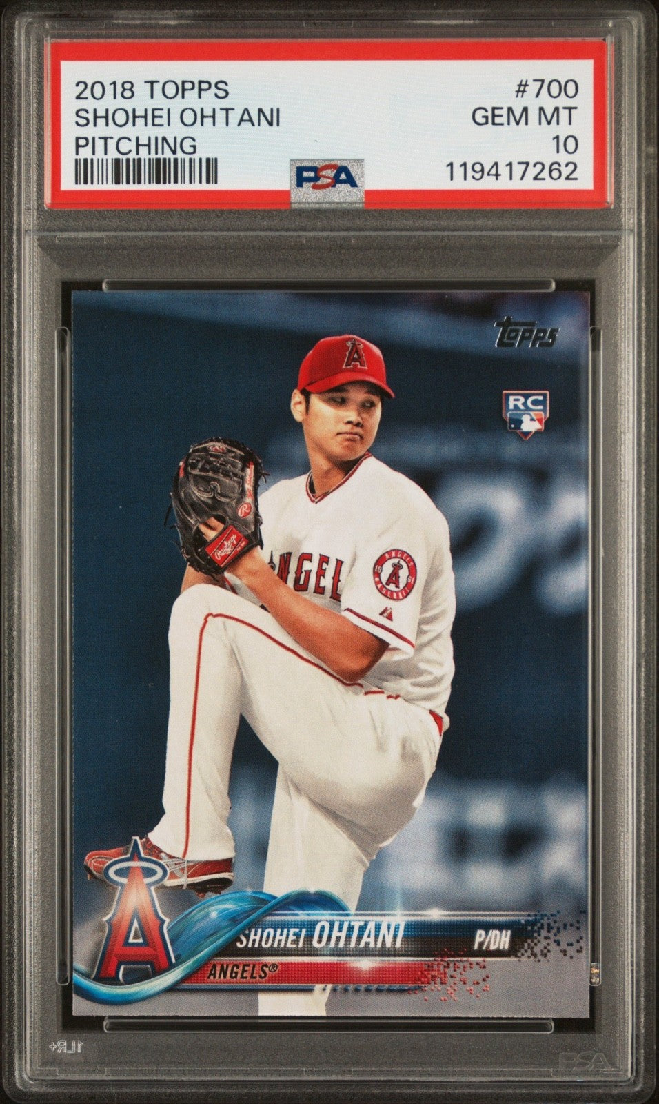 2018 TOPPS - PITCHING #700 SHOHEI OHTANI ROOKIE (RC) PSA 10