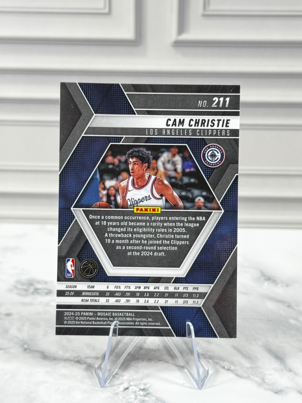 2024-25 Panini Mosaic - Rookies Cam Christie #211 (RC)