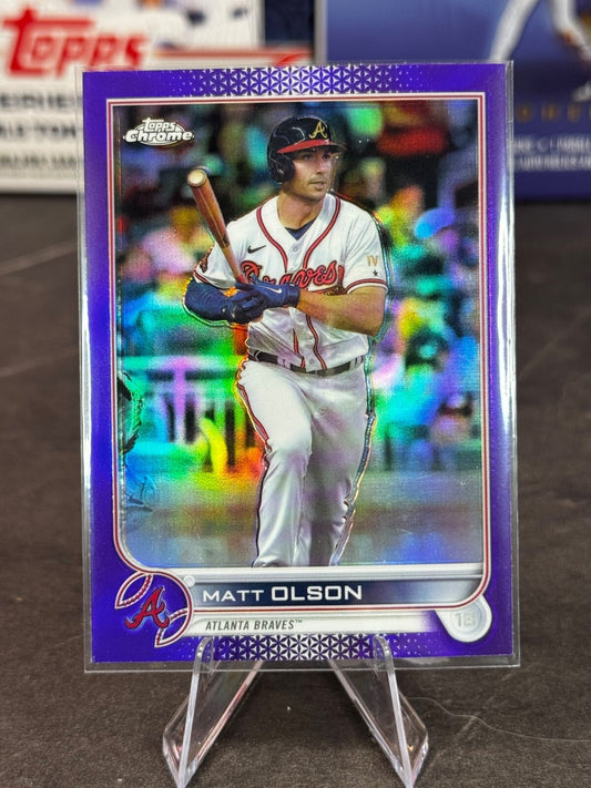 2022 Topps Chrome Update Series - Matt Olson #USC72 Purple Refractor