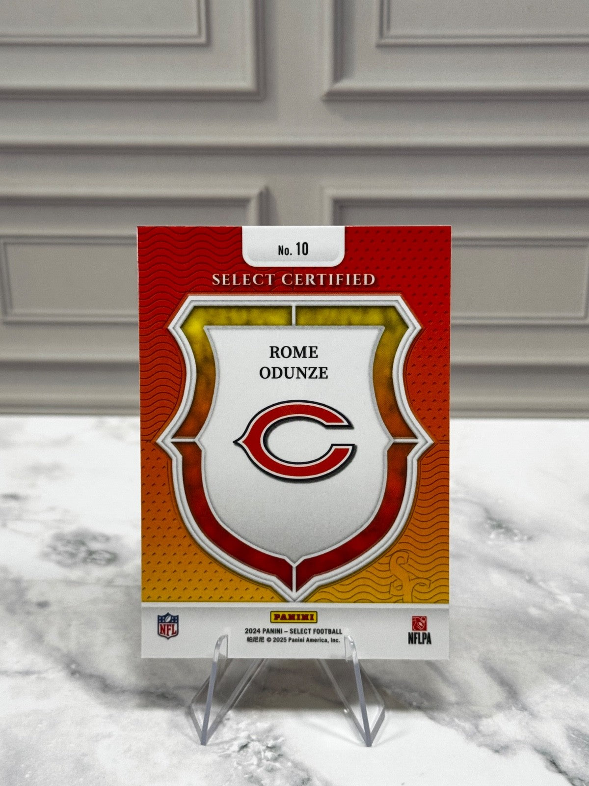 2024 Panini Select - Select Certified Rookies Rome Odunze #10 (RC)