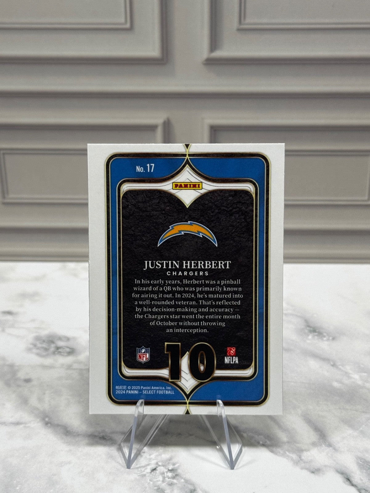 2024 Panini Select - Select Numbers Justin Herbert #17
