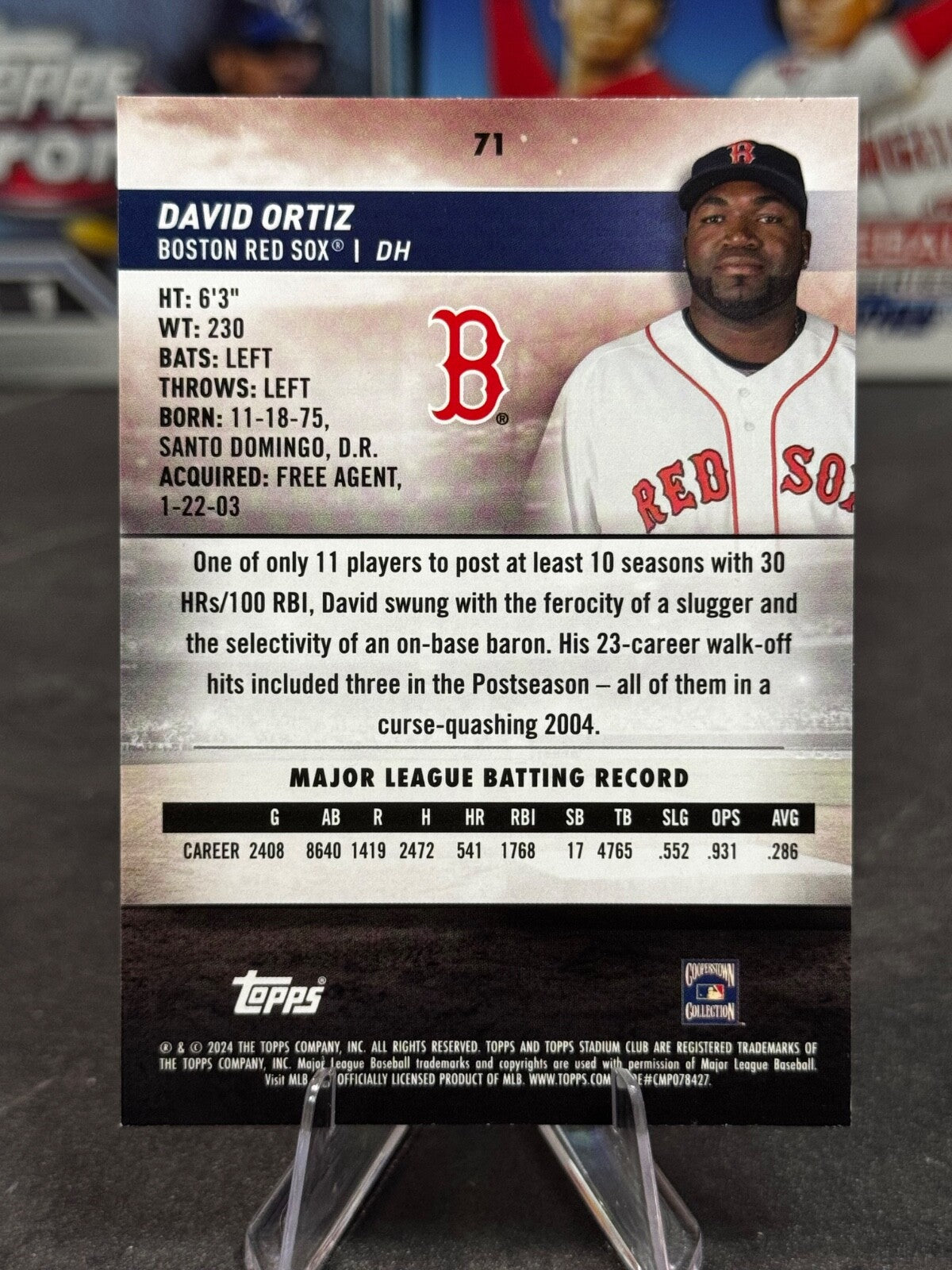 2024 Topps Stadium Club - David Ortiz #71