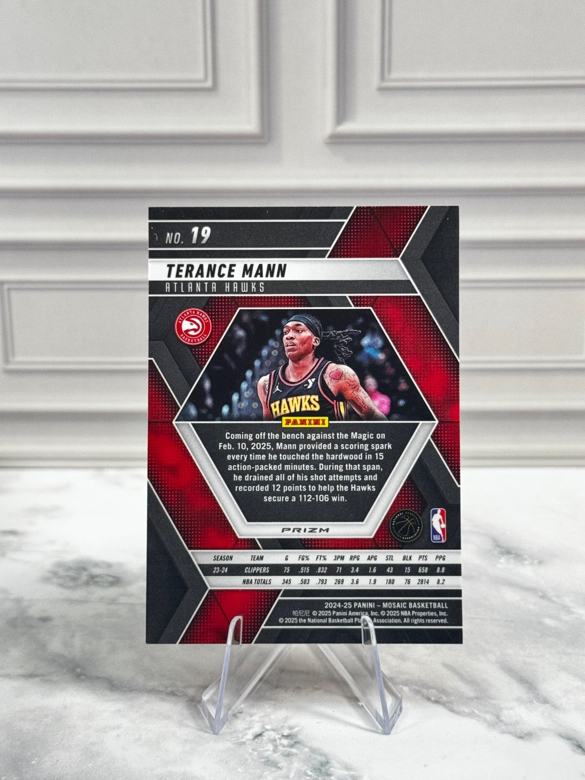 2024-25 Panini Mosaic - Terance Mann #19 Mosaic Prizm