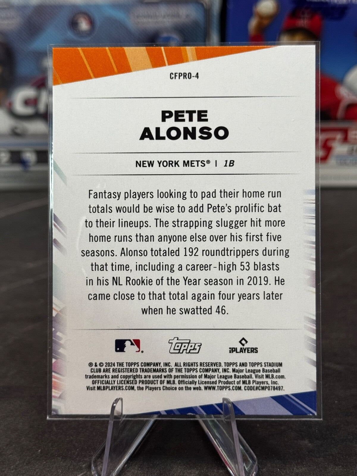 2024 Topps Stadium Club - Chief Fantasy Professionals Pete Alonso #CFPRO-4