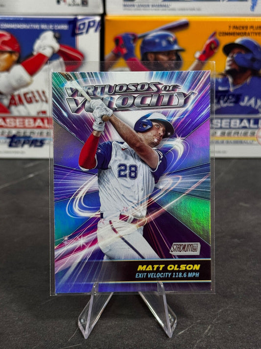2024 Topps Stadium Club - Virtuosos of Velocity Matt Olson #VV-6
