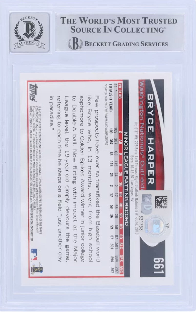 2012 Topps Series 2 - #661D Bryce Harper Rookie Auto "MLB Debut 4/28/12" (RC)