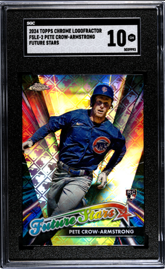 2024 Topps Chrome Logofractor Pete Crow-Armstrong Future Stars (RC) SGC 10