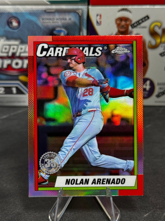 2025 Topps Chrome - 1990 Topps Refractor #90CB-19 Nolan Arenado