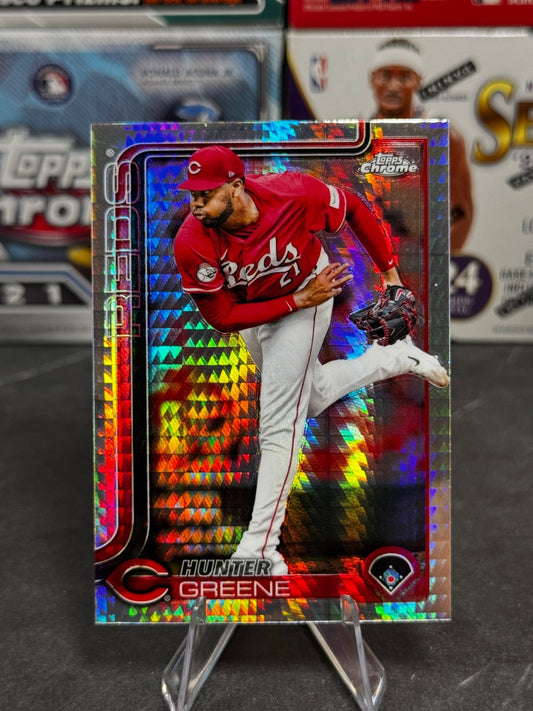 2025 Topps Chrome - #91 Hunter Greene Prism Refractor