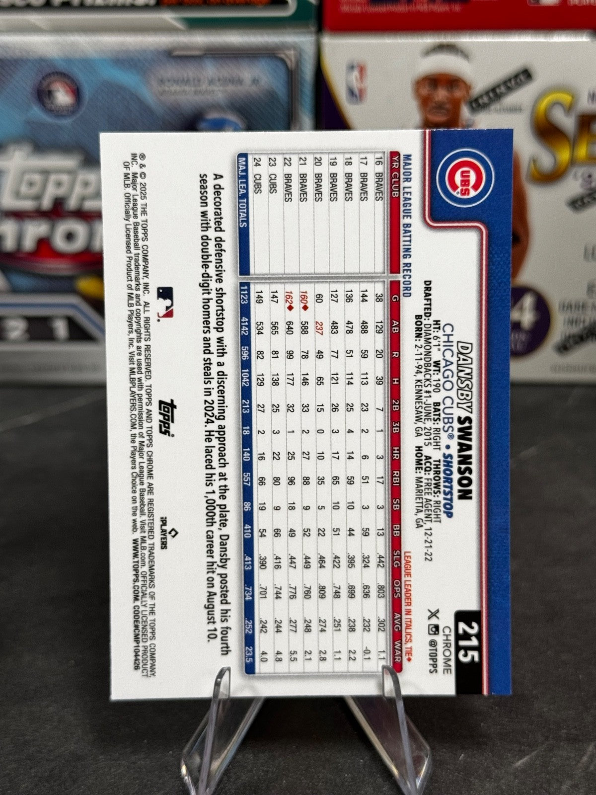 2025 Topps Chrome - #215 Dansby Swabnson Prism Refractor