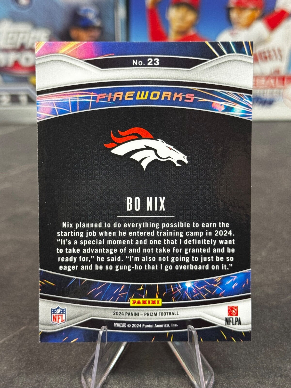 2024 Panini Prizm - Fireworks Bo Nix #23 (RC)