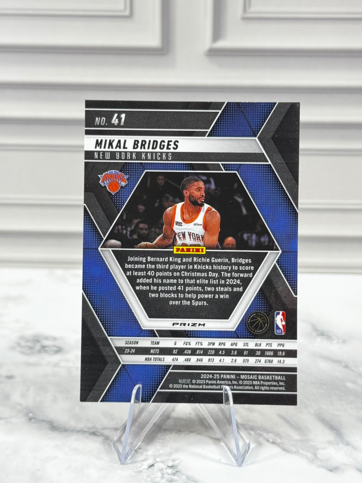 2024-25 Panini Mosaic - Mikal Bridges #41 Mosaic Prizm